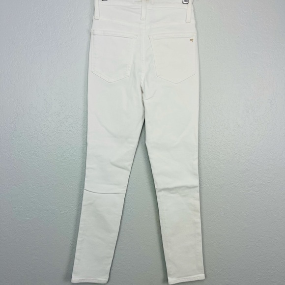 NWOT MADEWELL 10” HIGH RISE SKINNY CROP WHITE HIGH WAISTED BUTTON SKINNG JEANS - Picture 8 of 9